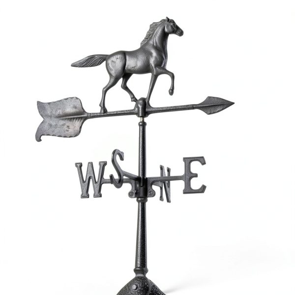 Whitehall Products Horse Weathervane 24-Inch Black Aluminum-2