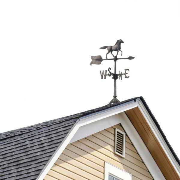 Whitehall Products Horse Weathervane 24-Inch Black Aluminum-1