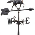 Whitehall Products Horse Weathervane 24-Inch Black Aluminum-0
