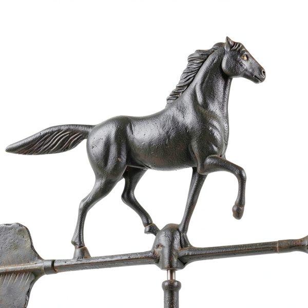 Whitehall Products Horse Weathervane 24-Inch Black Aluminum-4