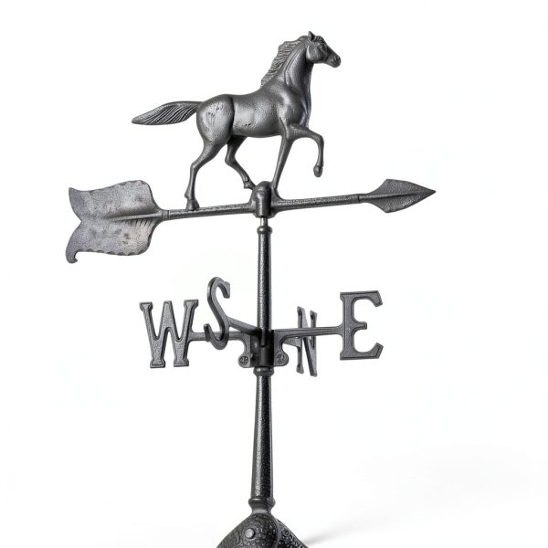 Whitehall Products Horse Weathervane 24-Inch Black Aluminum-3