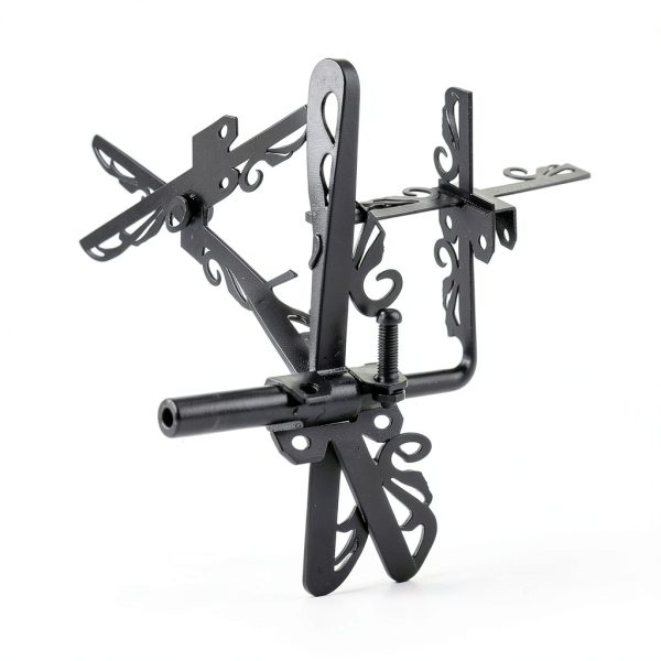 Bird Weathervane 26" Black Metal Hummingbird Flower BEUNITONE Garden-3