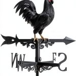 3D Rooster Weathervane beinkmake Wind Vane Black Rust-Resistant-0