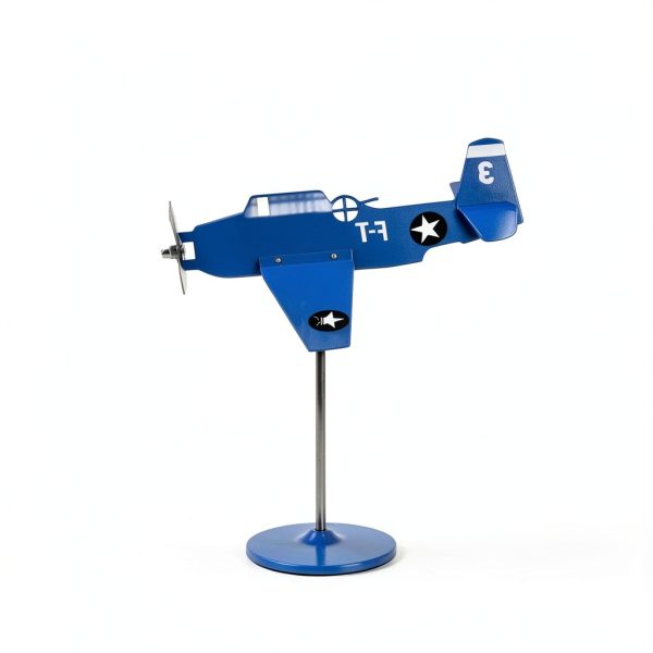 Metal Airplane Garden Weathervane by HEEPDD Rotating Wind Spinner Blue-7