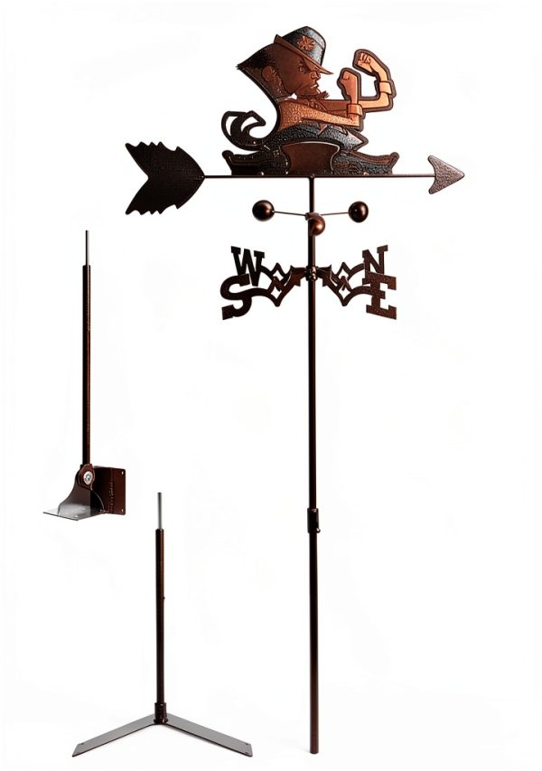 Notre Dame Fighting Irish Weathervane SWEN Products Mount Coppervien-1