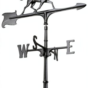 Whitehall Products Horse Accent Weathervane, 30-Inch, Black-0
