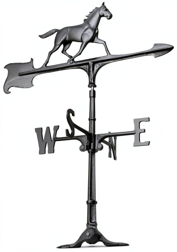 Whitehall Products Horse Accent Weathervane, 30-Inch, Black-0