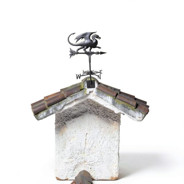 Dragon Wind Weathervanes for Roofs Mount, Mini Weather Vain Vein with Creative Shapes & Metal Material for Sheds, Courtyard & Garden Fence Decoration Outdoor (Black, 1PC)-5