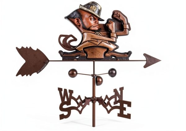 Notre Dame Fighting Irish Weathervane SWEN Products Mount Coppervien-0