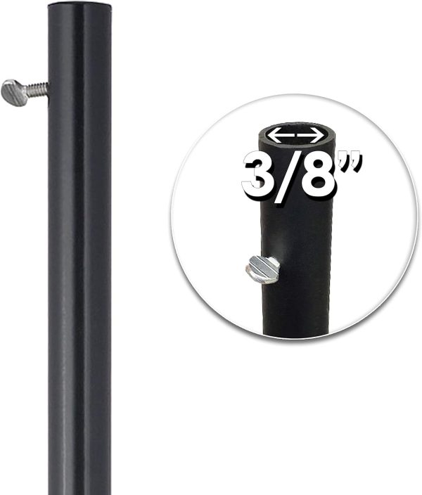 Garden Weathervane Good Directions Black Steel Pole 5"W x 54"H 403C-1