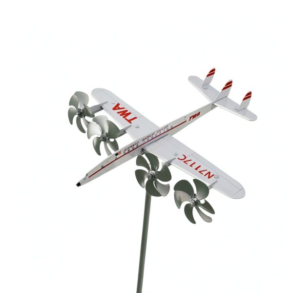 Metal Airplane Weathervane by Generic Outdoor Iron Windmill 10x28-1